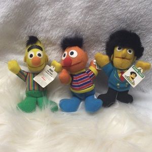 Sesame Street Set of 3 mini bean bag collectible
